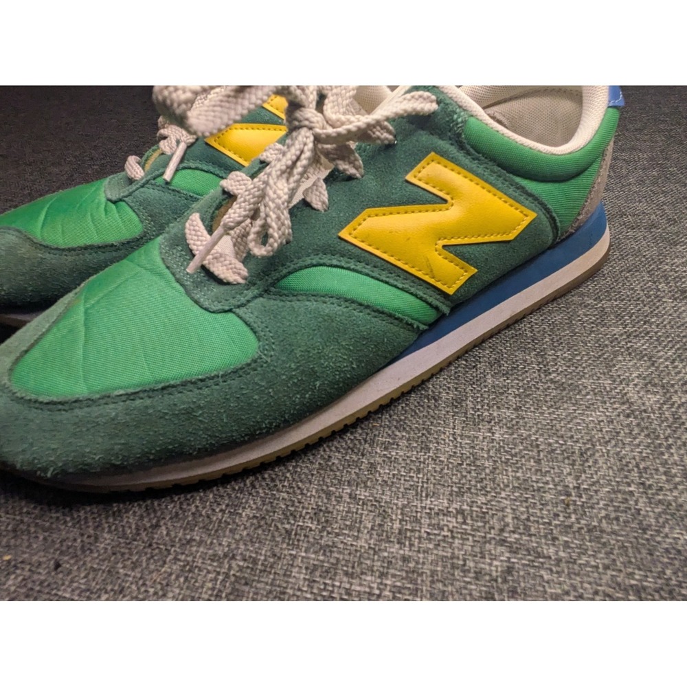New Balance 420 V2‎ Sneakers Men's Sz 10  Green Yellow Suede Retro Classic Shoes - Picture 4 of 9